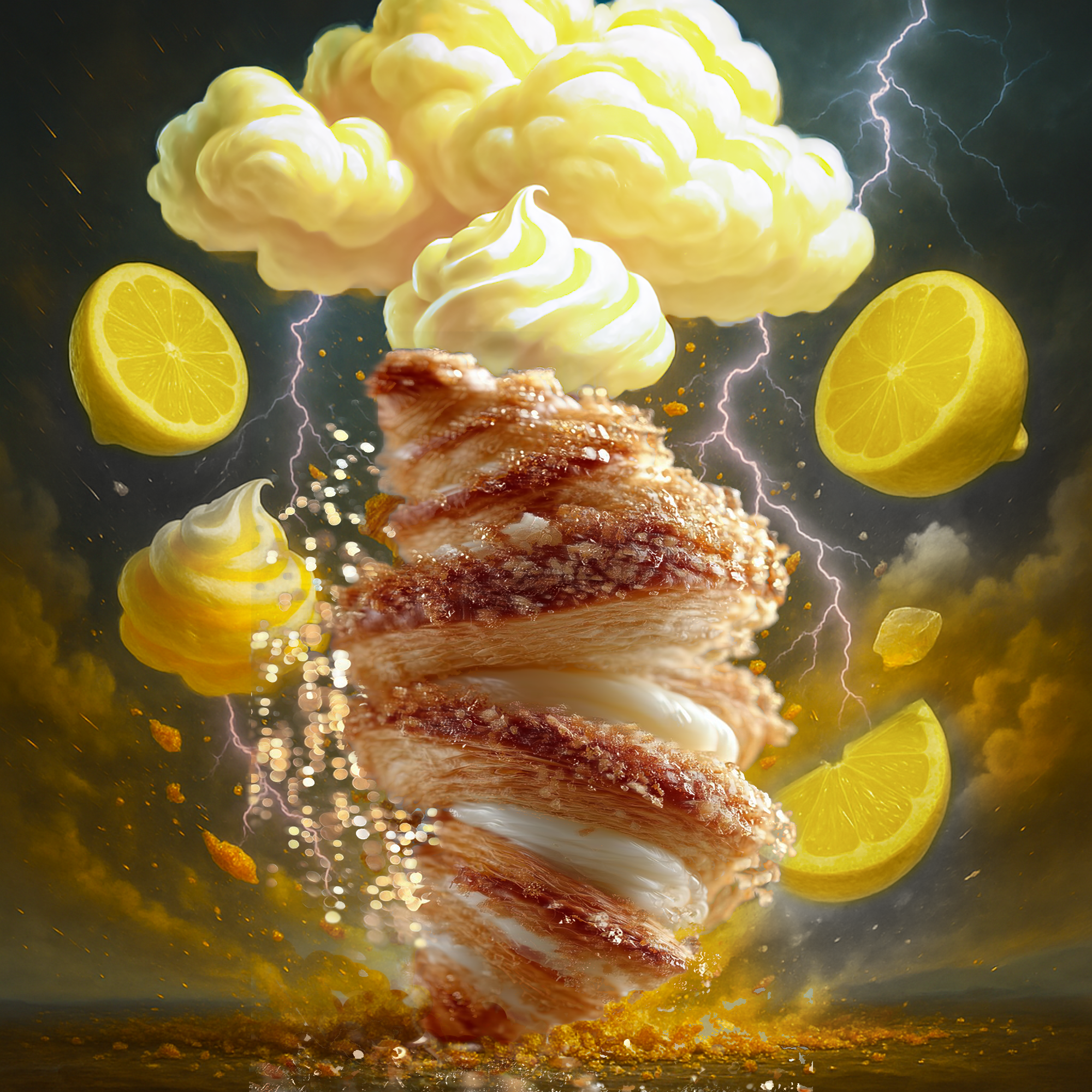 Lemon Meringue Pie Background